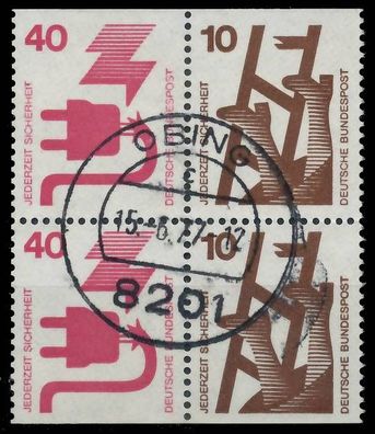 BRD BUND Zusammendruck Nr W47 + W48 zentrisch gestempelt VIERE X3A3EE6