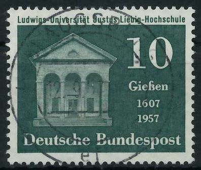 BRD BUND 1957 Nr 258 zentrisch gestempelt X69B97A