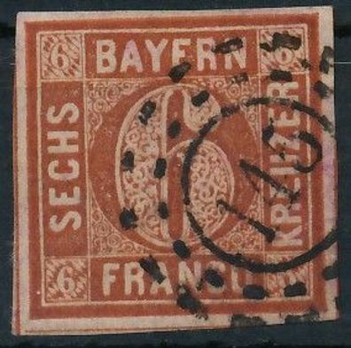 BAYERN Mühlradstempel AUF Nr 4II oMR 145 ZENTR- X719456