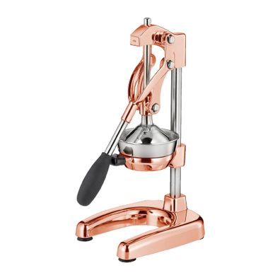 Cilio Amalfi Saftpresse manuell Zitruspresse Edelstahl Kupfer Höhe 44 cm