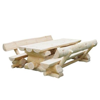 Luxus Premium Holzgarnitur Holz Massivholz Gartenmöbel Gartengarnitur 8 Pers