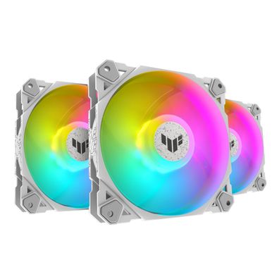 ASUS TUF Gaming TF120 ARGB Gehäuseléfter 3er Set weiß mit Controller PWM