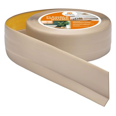Quest Weichsockelleiste selbstklebend PVC 50x20mm 25m Beige UV-beständig