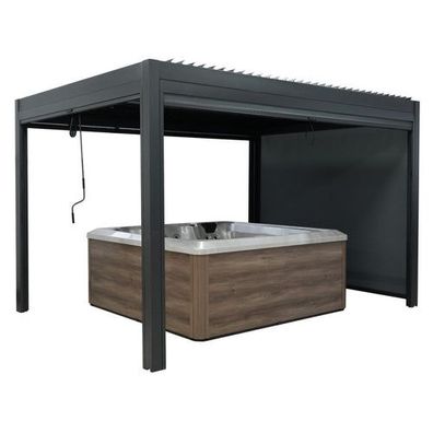 XXL Luxus Pavillon Lamellenpavillon 3x4 m Höhe Alu Pergola + Lamellendach Massiv Neu