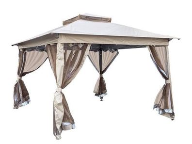 Premium Pavillon SET Gartenpavillion Pergola Metall 335x335x270 cm faltbar 2025