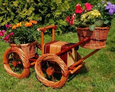 XL Premium Bagger 85cm Korbgeflecht Rattan Körbe Pflanzkorb Pflanzkasten Garten