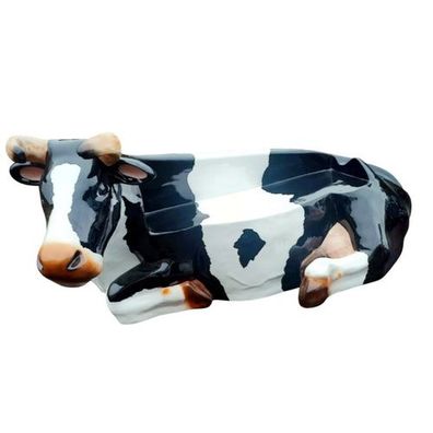 XXL Deko Kuhbank Garten Gartenbank Kuh Sitzbank Kuh Bank 200x90 x91cm schwarz-weiss A