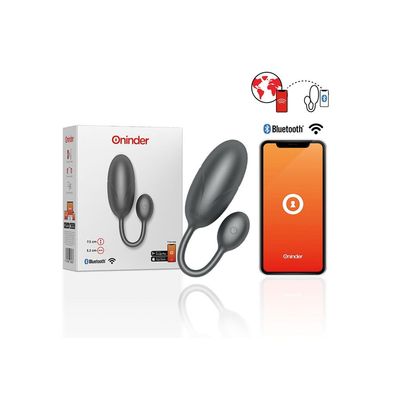 Oninder - TOKYO Vibrating EGG BLACK 7.5 X 3.2 CM FREE APP