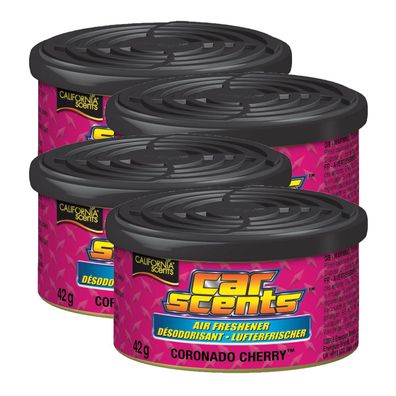 4x California Car Scents Duftdosen Lufterfrischer Auto Coronado Cherry Kirsche