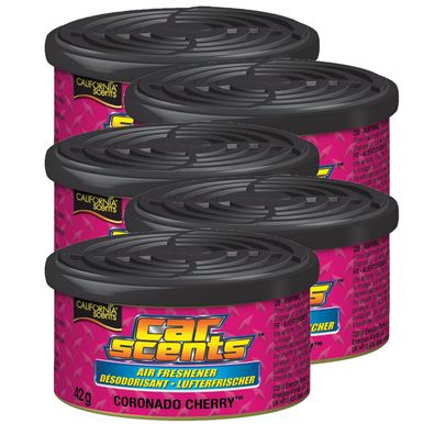 5x California Car Scents Duftdosen Lufterfrischer Auto Coronado Cherry Kirsche