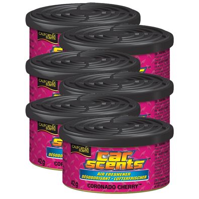 6x California Car Scents Duftdosen Lufterfrischer Auto Coronado Cherry Kirsche