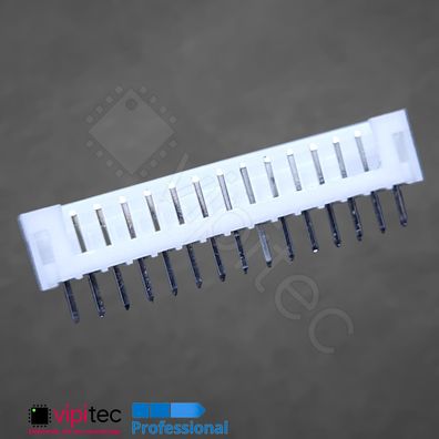 JST PH 2.0 1x15 Einbaustecker Gerade THT 15-polig Stiftleiste Pin Header Buchse