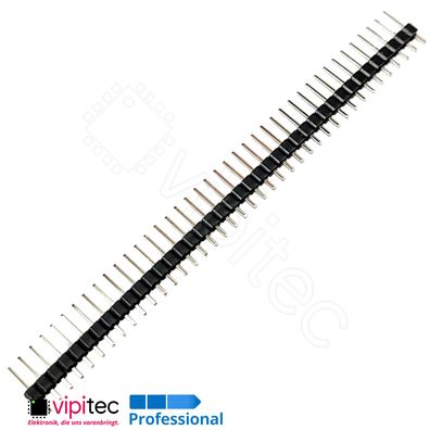 Standard Stiftleiste 40-polig gerade | 2.54mm A=11.2 B=5.5mm verzinkt Pin THT