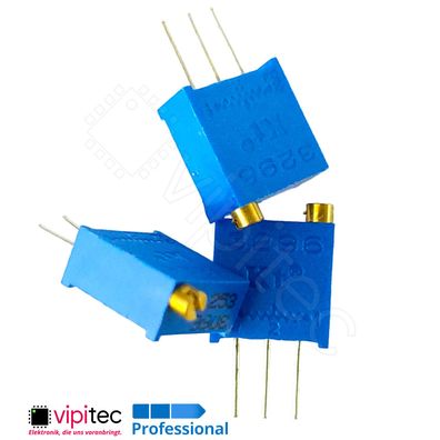 3296 Trimmer Potentiometer THT 220V 0,5W 500mW RM 2,5mm Trimmpoti Poti Regler