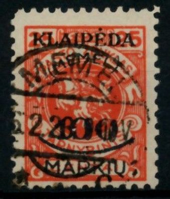 MEMEL 1923 Nr 127 zentrisch gestempelt gepr. X6D12CA