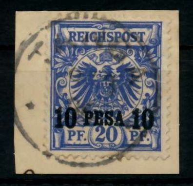 Deutsch-ostafrika DOA Nr 4 zentrisch gestempelt Briefstück gepr. X70585A