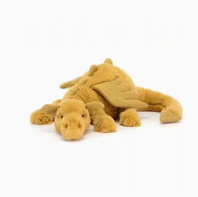 Jellycat Plüschtier aus der Fun-Serie: Goldener Drache, 50 cm