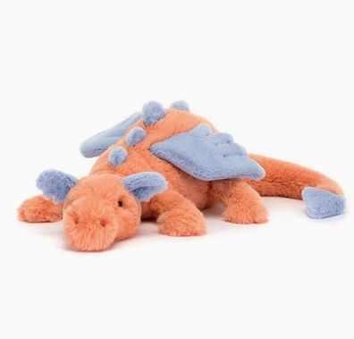 Jellycat Plüschtier aus der Fun-Serie: Persimmon-Drache, 50 cm
