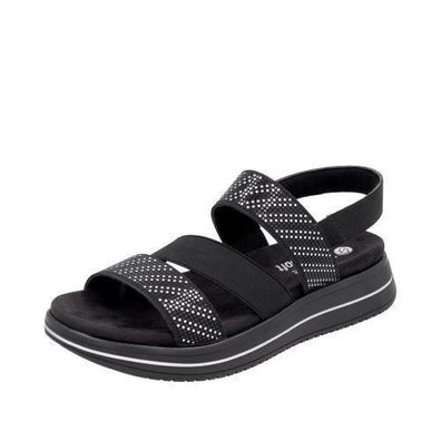 Remonte Riemchensandalen - Schwarz Textil