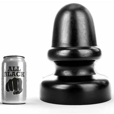 All Black ultra Dicker Analdildo/Analplug - 23 cm Länge - Schwarz