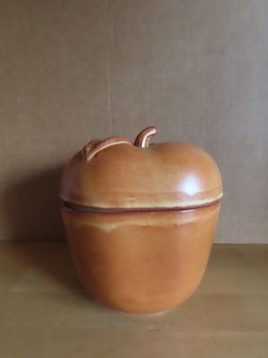 Aufbewahrungsgefäß braun Bratapfelgefäß Bratapfel-Form ca. 13 cm hoch