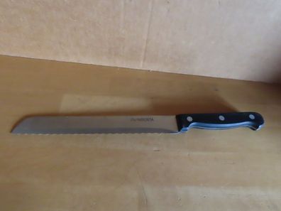 Brotmesser Messer gewillte Klinge Nirosta schwarzer Griff ca.31,5 cm L