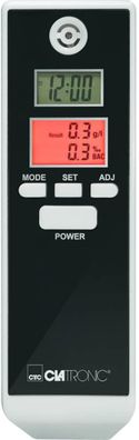 Clatronic® Alkoholtester | Promillemessgerät | 2 digitale LCD-Displays | Anzeige in P