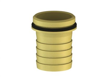 JS Vaterteil MIT WULST U. Dichtung 1 1/2"x1 1/2", Messing