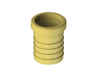 JS Vaterteil 1 1/2"x1 1/2", Messing
