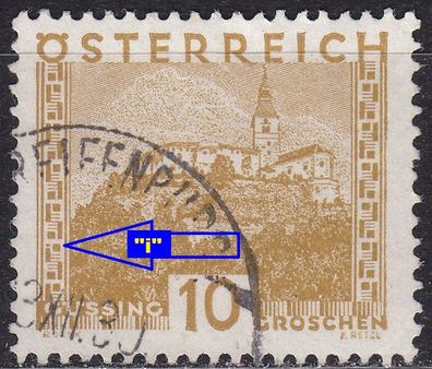 Österreich Austria [1929] MiNr 0498 I ( O/used ) [01] Plattenfehler