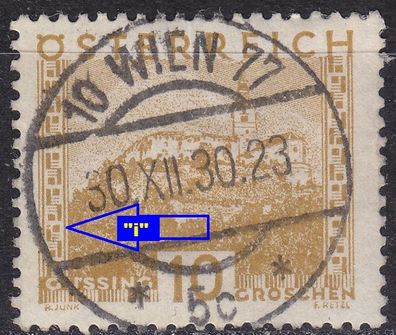 Österreich Austria [1929] MiNr 0498 I ( O/used ) [02] Plattenfehler