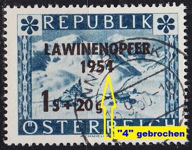 Österreich Austria [1954] MiNr 0998 I ( O/used ) [01] Plattenfehler