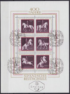 Österreich Austria [1972] MiNr 1395-00 Block 2 ( Ersttag-O/used ) [01] Pferde