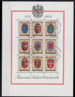 Österreich Austria [1976] MiNr 1522-30 Block 4 ( Ersttag-O/used ) [01] Wappen