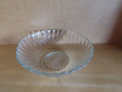 Glasschale Servierschale Salatschale Glas klar gewellter Rand ca. 7,5 cm H