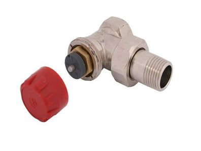 JS Thermostatventil Voreinstellb. Eckform, N10,3/8", Ernickelt