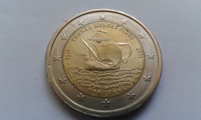 2 euro 2011 Portugal Pinto 2 euro 2011 Portugal Mendes Pinto Schiff bfr. aus Rolle
