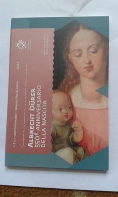 Folder 2 euro 2021 San Marino Tizian Dürer coincard LEER