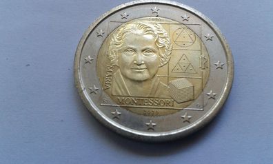 2 euro 2020 Italien Montessori 150. Geburtstag Maria Montessori - direkt aus Rolle
