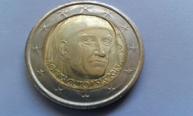 2 euro 2013 Italien Boccaccio bfr. aus Rolle 2 euro Italien 2013 Boccaccio