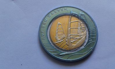 Original 10 euro 2021 G Karlsruhe Auf dem Wasser Polymermünze Polymerring Niob