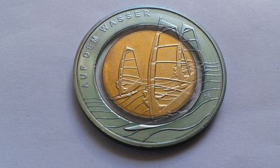 Original 10 euro 2021 D (München) Auf dem Wasser Polymermünze Polymerring Niob