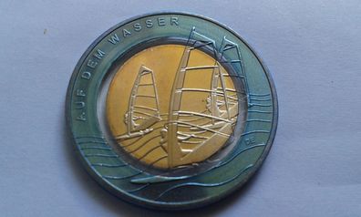 Original 10 euro 2021 F Stuttgart Auf dem Wasser Polymermünze Polymerring Niob
