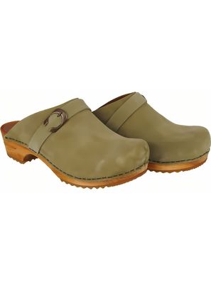 Sanita Clogs Damen Clog offen Wood-Hedi Open Green