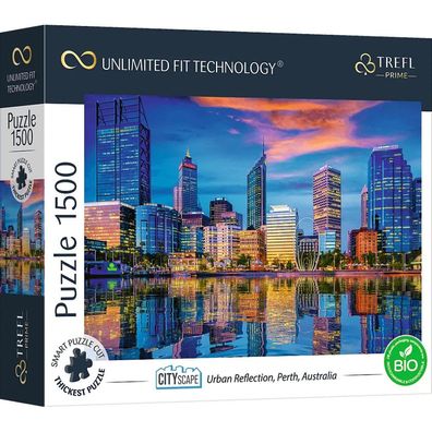 TREFL Puzzle UFT Cityscape: Spiegelung von Perth, Australien 1500 Stück