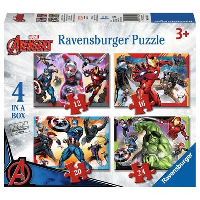Ravensburger Puzzle Avengers: Earth's Mightiest Heroes 4in1 (12,16,20,24 Teile)