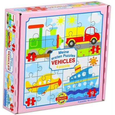 DOHÁNY Puzzle Fröhlicher Transport 4in1 (4,6,9,12 Teile)