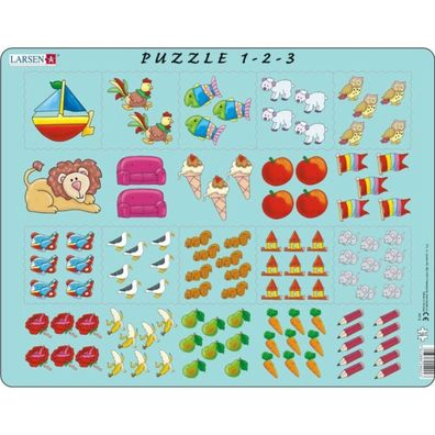 LARSEN Puzzle Bild Zählen 10 Stück