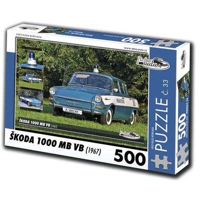 RETRO-AUTA Puzzle Nr. 33 `koda 1000 MB VB (1967) 500 Teile