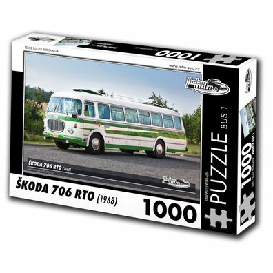 RETRO-AUTA Puzzle BUS Nr. 1 `KODA 706 RTO (1968) 1000 Teile